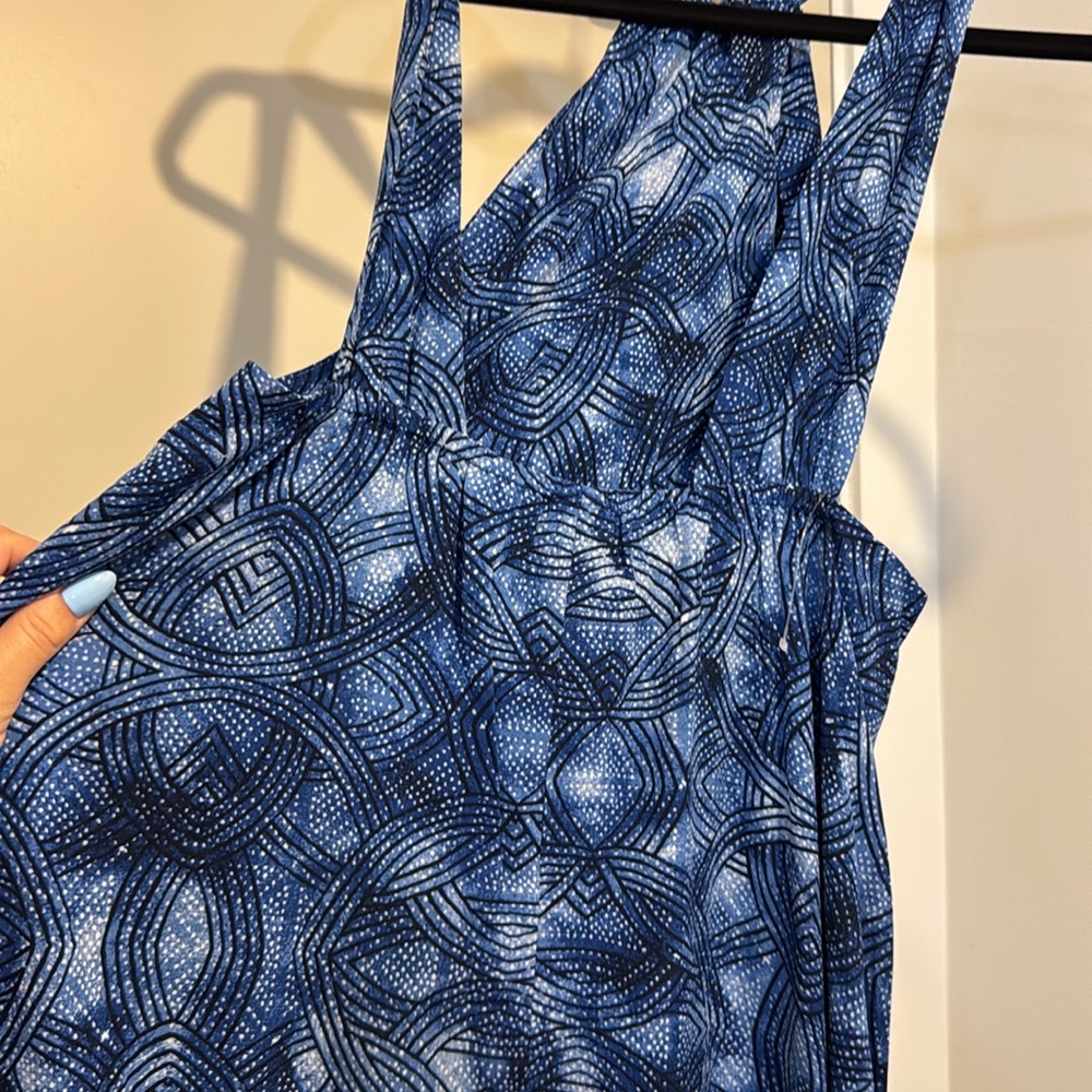NWOT Reitmans Navy Patterned Halter Dress - Picture 5 of 6